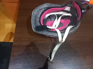 Casco bici infantil rosa y blanco