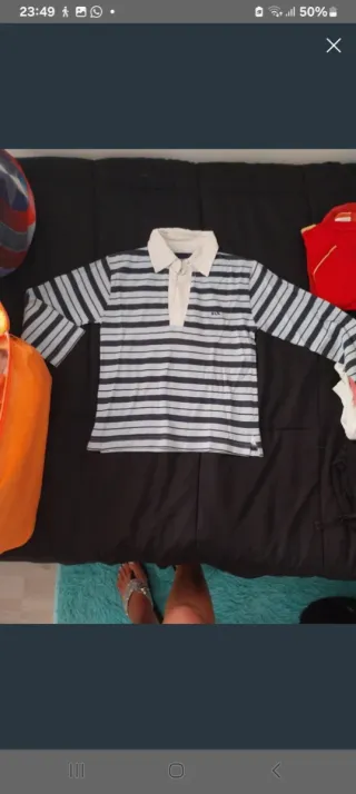 Lote 5 polos niño manga larga