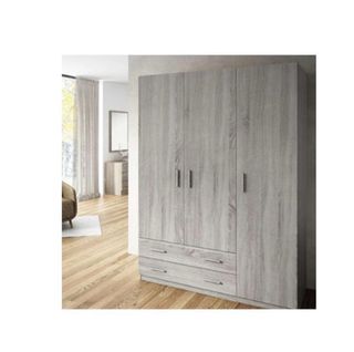 Armario modular madera beige y gris