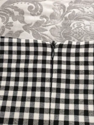 Minifalda cuadros blanco y negro
