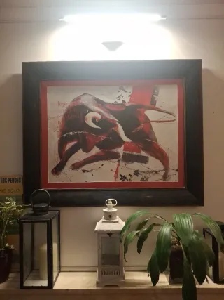 Cuadro Toro Negro y Rojo