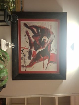 Cuadro Toro Negro y Rojo