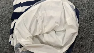 Vestido infantil listrado com laço