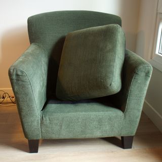 Butaca IKEA verde tela