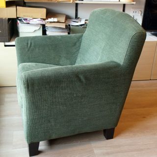 Butaca IKEA verde tela