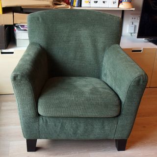 Butaca IKEA verde tela