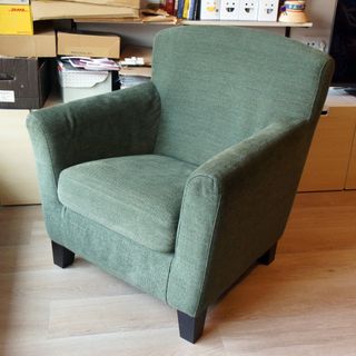 Butaca IKEA verde tela