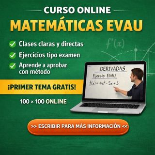Curso online Matemáticas EVAU