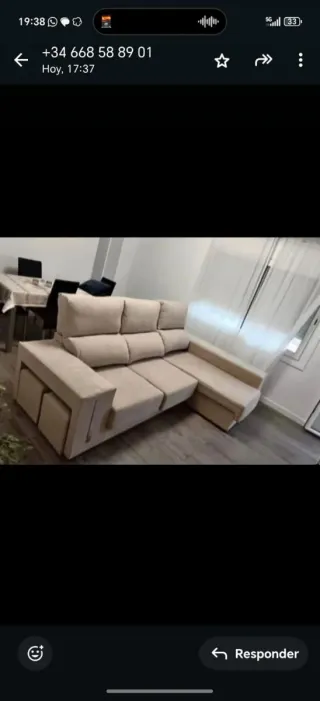 Sofá Chaiselongue Nuevo 3 Plazas