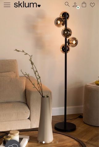 Lámpara Pie Diseño SKLUM Buble Cristal Metal