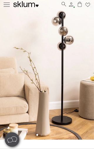 Lámpara Pie Diseño SKLUM Buble Cristal Metal