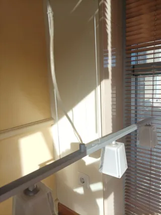 Juego de dos lámparas colgante de cristal y metal