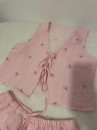 Pijama Conjunto Top y Shorts Rayas Nuevo