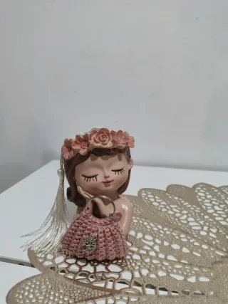 Portachiavi uncinetto nero con albero vita