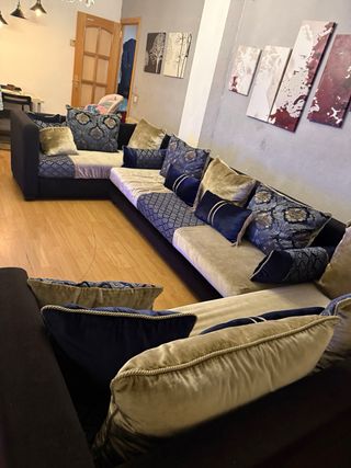 Cortinas Beige y Doradas