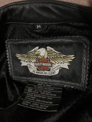 Chaqueta Cuero Harley Davidson Negra