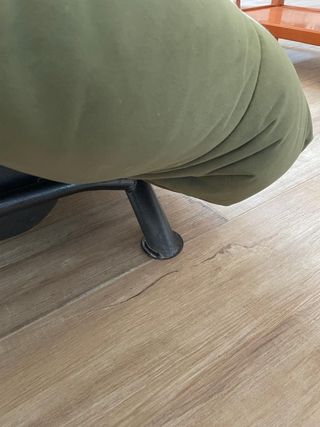 Sofá cama verde de tela