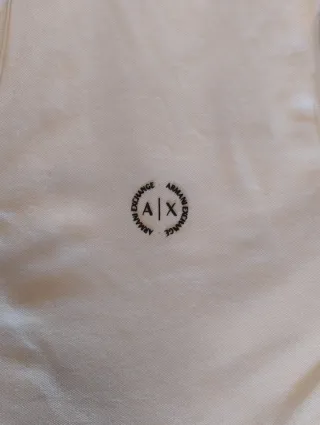 Polo Armani Exchange Uomo Bianca M - Cotone Piqué
