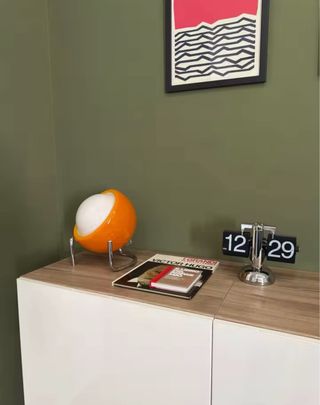 Lámpara Bauhaus Retro Naranja Vidrio Metal