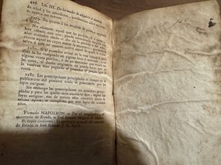Libro Napoleón Original 1807 Madrid Piel