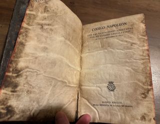 Libro Napoleón Original 1807 Madrid Piel