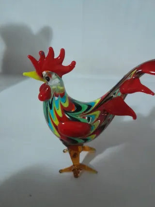 Gallo di Murano multicolore in vetro