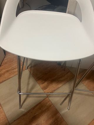 2 Taburetes Altos Cocina Blancos Nuevos