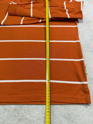 Polo manga larga Lacoste naranja rayas