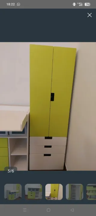 Cambiador bebé y armario modular