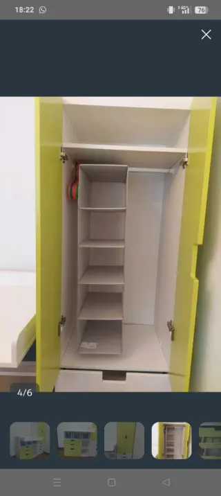 Cambiador bebé y armario modular