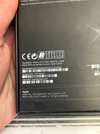 Caja para iPhone 13 Pro Max Graphite 128 Gb