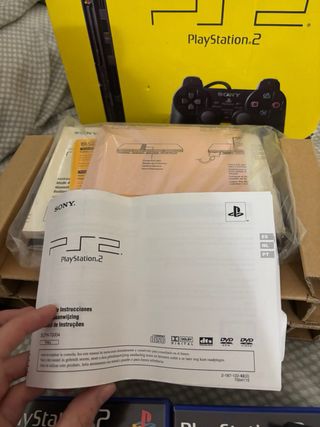 PS2 Completa + Caja + 6 Juegos + Micrófonos