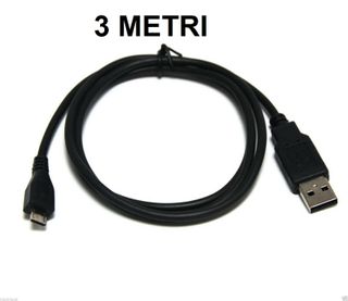 Cavo usb Ricarica controller PS4 3 Metri - NUOVO