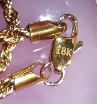 Conjunto Collar y Pulsera Cuerda Chapado 18K