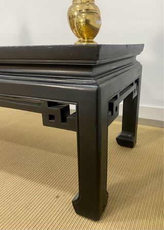 Antigua mesa baja china madera lacada 130x50 cm