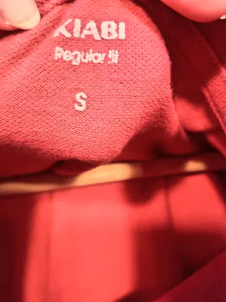 Polo bordeaux fantasia foglie ragazzo taglia S