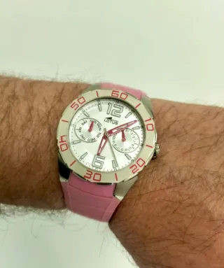 Orologio Lotus Argentato e Rosa Donna