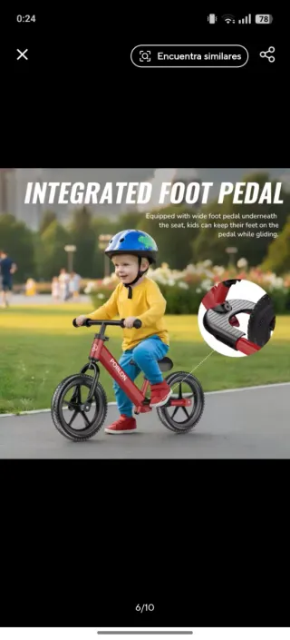 Bici de equilibrio roja bebes