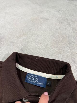 Polo Ralph Lauren de manga larga marrón