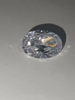 Zaffiro bainco 19.45 Ct Colore D Purezza IF