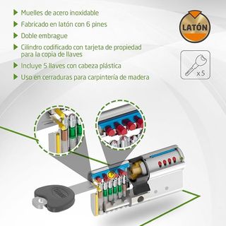 Amig Cilindro Seguridad 5 Llaves Mod 10000