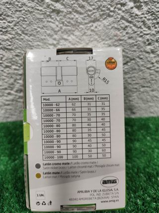 Amig Cilindro Seguridad 5 Llaves Mod 10000