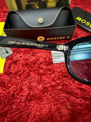 Occhiali MOSCOT LEMTOSH Neri Lente Azzurra Tg 46