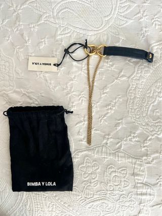 Pulsera Bimba y Lola Piel y Cadena Dorada