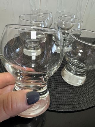 Set di 6 bicchieri in cristallo