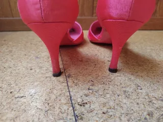 Zapatos de fiesta Pilar Burgos raso coral talla 38