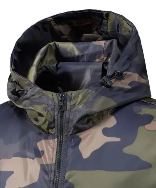 Chubasquero cortavientos camuflaje