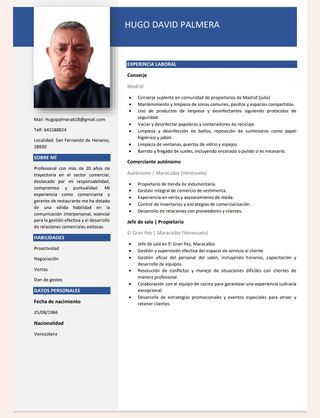 BUSCO EMPLEO PERSONA RESPONSABLE EN MADRID