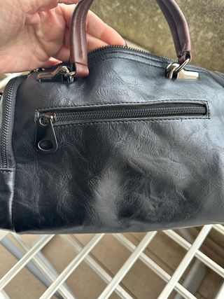 Borsa bauletto in pelle nera