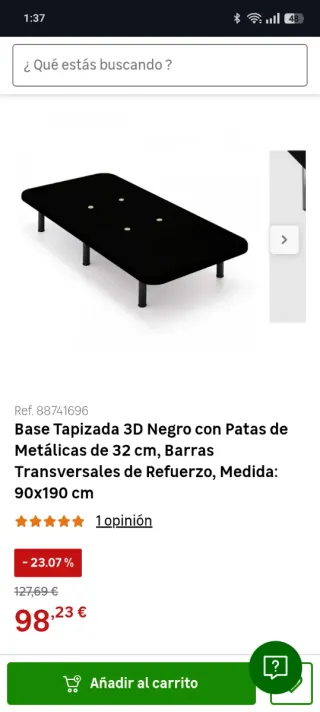 2 Bases Tapizadas 90x190cm Nuevas